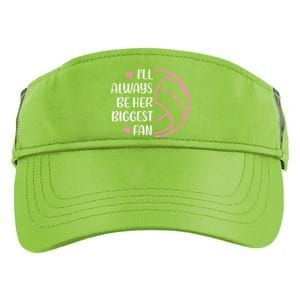 I'll Always Be Her Biggest Fan Volleyball Mom Volleyball Dad Cute Gift Adult Drive Performance Visor