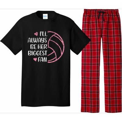 I'll Always Be Her Biggest Fan Volleyball Mom Volleyball Dad Cute Gift Pajama Set