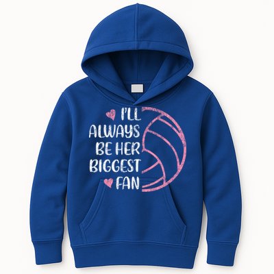 I'll Always Be Her Biggest Fan Volleyball Mom Volleyball Dad Cute Gift Kids Hoodie
