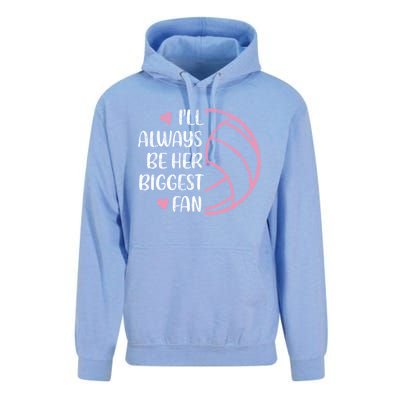 I'll Always Be Her Biggest Fan Volleyball Mom Volleyball Dad Cute Gift Unisex Surf Hoodie