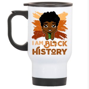 I Am Black Historyjuneteenth Black History Month Funny Gift Stainless Steel Travel Mug