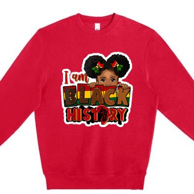 I Am Black History Juneteenth Black Melanin Premium Crewneck Sweatshirt