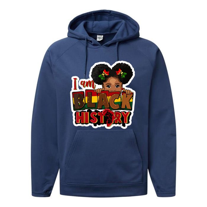 I Am Black History Juneteenth Black Melanin Performance Fleece Hoodie