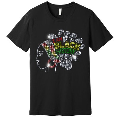 I Am Black History Month Woman Black Girl Magic Bling Premium T-Shirt