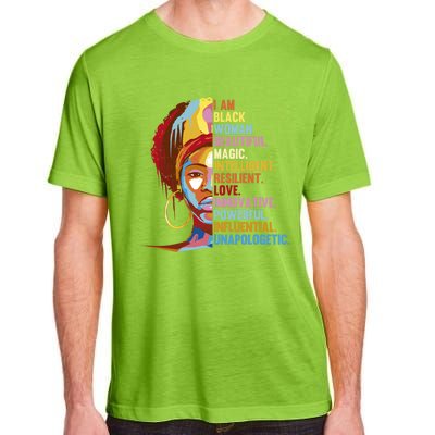 I Am Black Beautiful Magic Black History Month Great Gift Adult ChromaSoft Performance T-Shirt