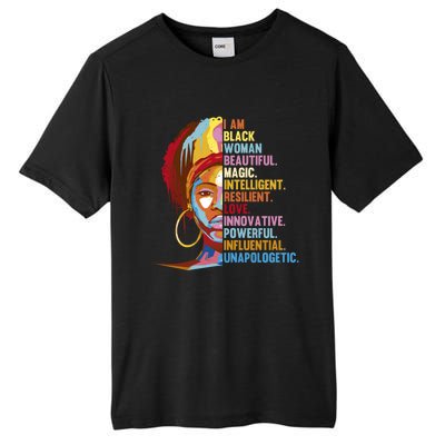 I Am Black Beautiful Magic Black History Month Great Gift Tall Fusion ChromaSoft Performance T-Shirt