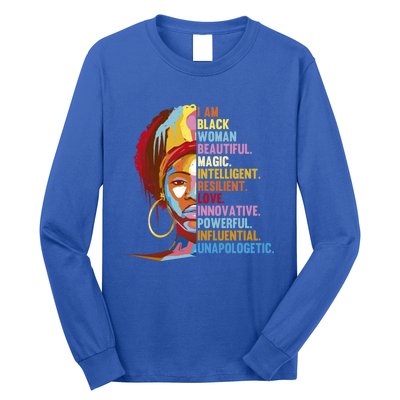 I Am Black Beautiful Magic Black History Month Great Gift Long Sleeve Shirt