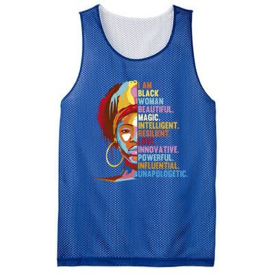 I Am Black Beautiful Magic Black History Month Great Gift Mesh Reversible Basketball Jersey Tank