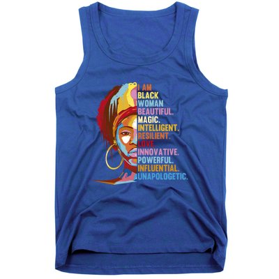 I Am Black Beautiful Magic Black History Month Great Gift Tank Top