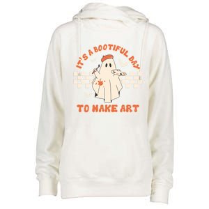 Its A Bootiful Day To Make Art Halloween Art Teacher Meaningful Gift Womens Funnel Neck Pullover Hood