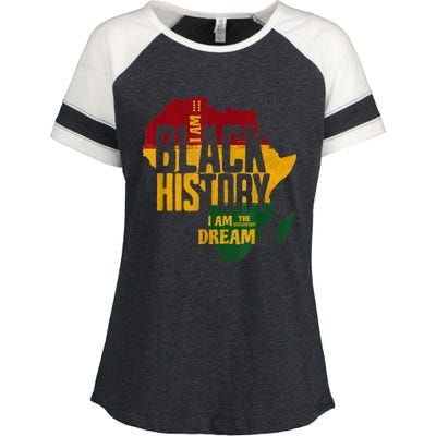 I Am Black History Month African American Enza Ladies Jersey Colorblock Tee