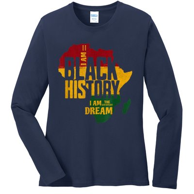 I Am Black History Month African American Ladies Long Sleeve Shirt