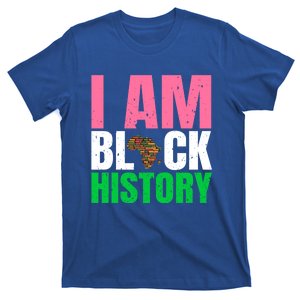 I Am Black History Month Juneteenth Pink And Green Gift T-Shirt