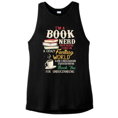 I'm A Book Nerd Gift Book Lover Gift Literature Funny Gift Ladies PosiCharge Tri-Blend Wicking Tank