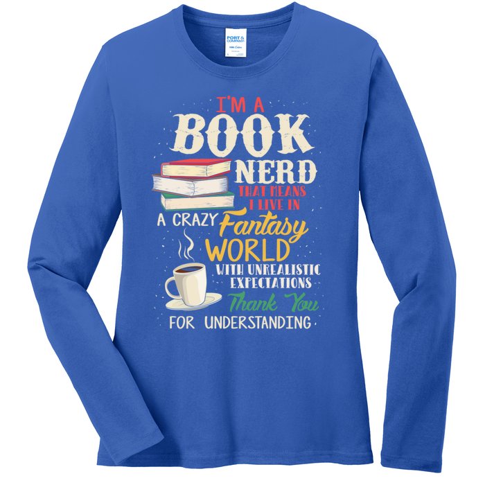 I'm A Book Nerd Gift Book Lover Gift Literature Funny Gift Ladies Long Sleeve Shirt