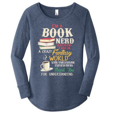 I'm A Book Nerd Gift Book Lover Gift Literature Funny Gift Women's Perfect Tri Tunic Long Sleeve Shirt