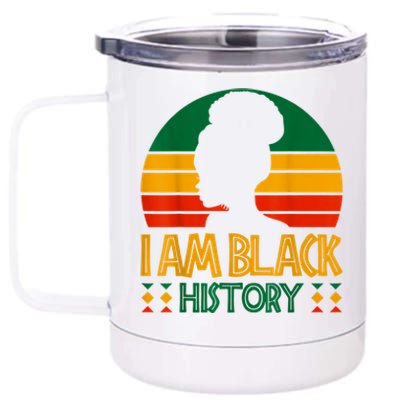 I Am Black History Month African American 12 oz Stainless Steel Tumbler Cup