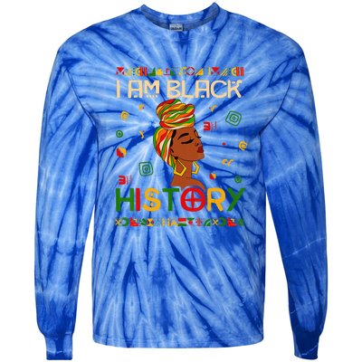 I Am Black African American History Month Tie-Dye Long Sleeve Shirt