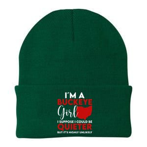 Im A Buckeye Girl Ohio State Knit Cap Winter Beanie