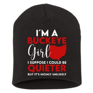 Im A Buckeye Girl Ohio State Short Acrylic Beanie