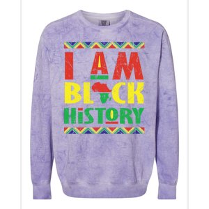 I Am Black History African American Pride Colorblast Crewneck Sweatshirt