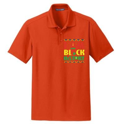 I Am Black History African American Pride Dry Zone Grid Polo