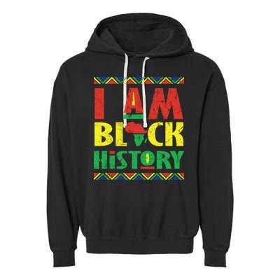 I Am Black History African American Pride Garment-Dyed Fleece Hoodie