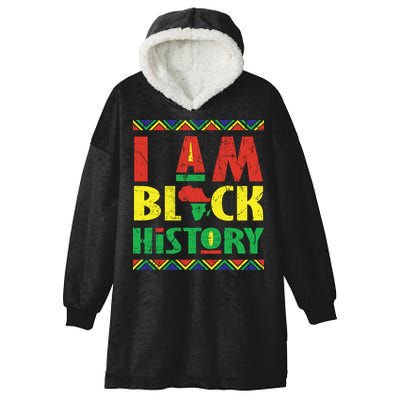 I Am Black History African American Pride Hooded Wearable Blanket