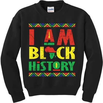 I Am Black History African American Pride Kids Sweatshirt