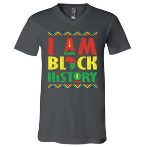 I Am Black History African American Pride V-Neck T-Shirt