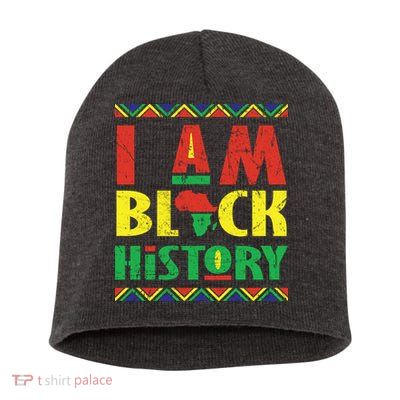 I Am Black History African American Pride Short Acrylic Beanie