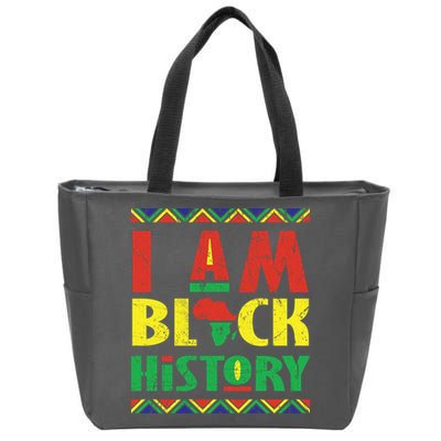 I Am Black History African American Pride Zip Tote Bag