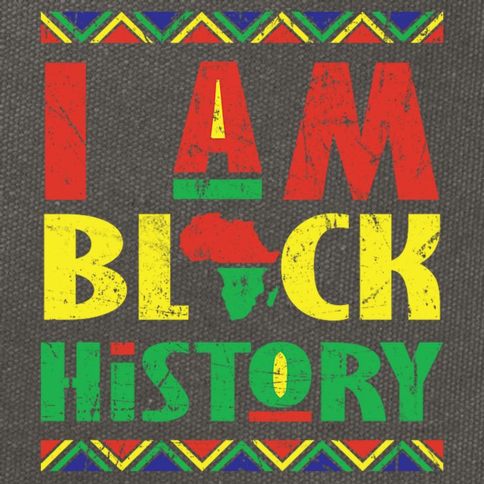 I Am Black History African American Pride Cotton Canvas Backpack