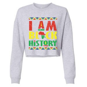 I Am Black History African American Pride Cropped Pullover Crew