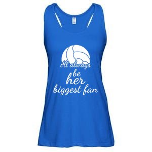 I'll Always Be Her Biggest Fan Gift Volleyball Mom Or Dad Gift Ladies Essential Flowy Tank