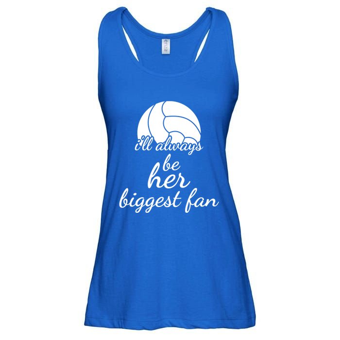 I'll Always Be Her Biggest Fan Gift Volleyball Mom Or Dad Gift Ladies Essential Flowy Tank