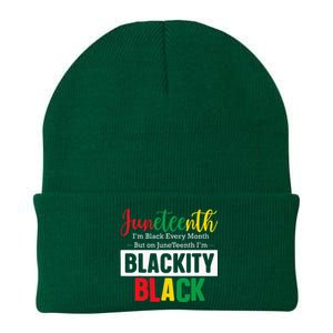 I Am Black Every Month Juneteenth Blackity Knit Cap Winter Beanie