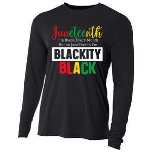 I Am Black Every Month Juneteenth Blackity Cooling Performance Long Sleeve Crew