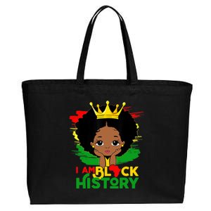 I Am Black History Month Queen African American Cute Gift Cotton Canvas Jumbo Tote