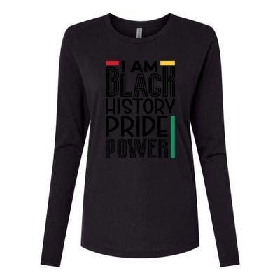 I Am Black History Pride Power Freedom Womens Cotton Relaxed Long Sleeve T-Shirt