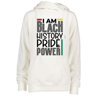 I Am Black History Pride Power Freedom Womens Funnel Neck Pullover Hood