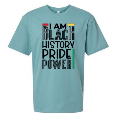 I Am Black History Pride Power Freedom Sueded Cloud Jersey T-Shirt