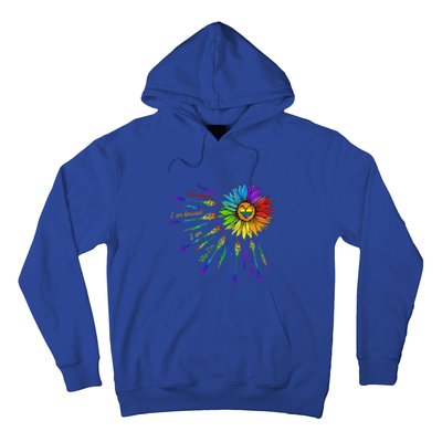 I Am Brave Im Bruised I Am Who Im Meant To Be Lgbt Flowers Cute Gift Hoodie