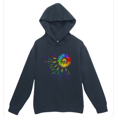 I Am Brave Im Bruised I Am Who Im Meant To Be Lgbt Flowers Cute Gift Urban Pullover Hoodie