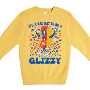 It’S A Bad Day To Be A Glizzy 4th Of July Hotdog Premium Crewneck Sweatshirt