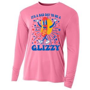 It’S A Bad Day To Be A Glizzy 4th Of July Hotdog Cooling Performance Long Sleeve Crew