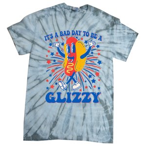 It’S A Bad Day To Be A Glizzy 4th Of July Hotdog Tie-Dye T-Shirt