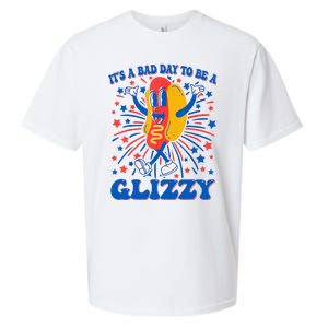 It’S A Bad Day To Be A Glizzy 4th Of July Hotdog Sueded Cloud Jersey T-Shirt