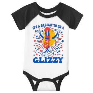 It’S A Bad Day To Be A Glizzy 4th Of July Hotdog Infant Baby Jersey Bodysuit