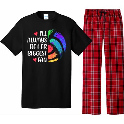 I'll Always Be Her Biggest Fan Volleyball Mom Volleyball Dad Gift Pajama Set